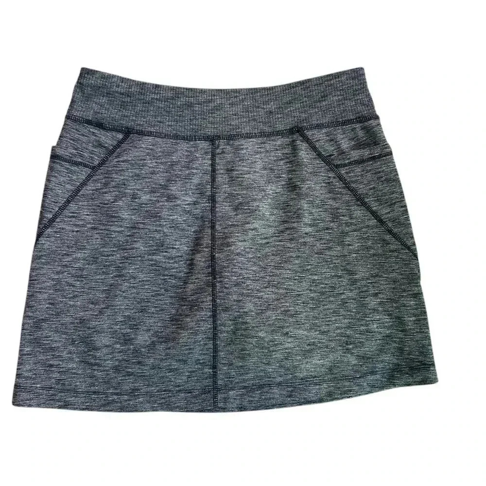 Athleta Excursion Skort Gray/Black Pockets Knit S… - image 6